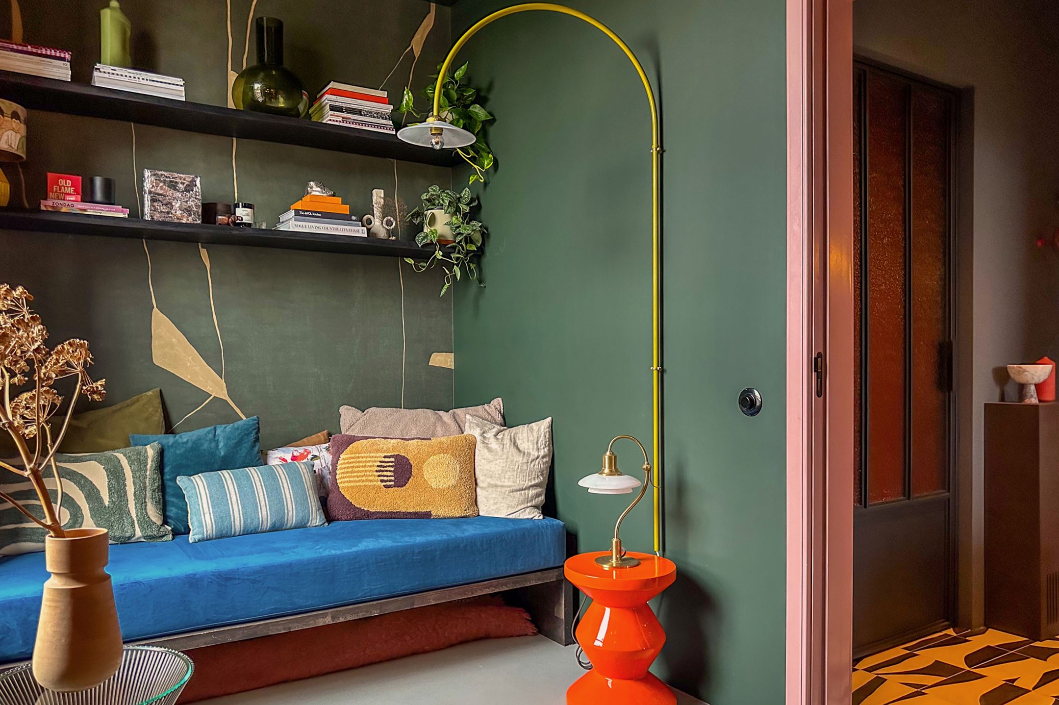 chambre décoration colorée et vintage