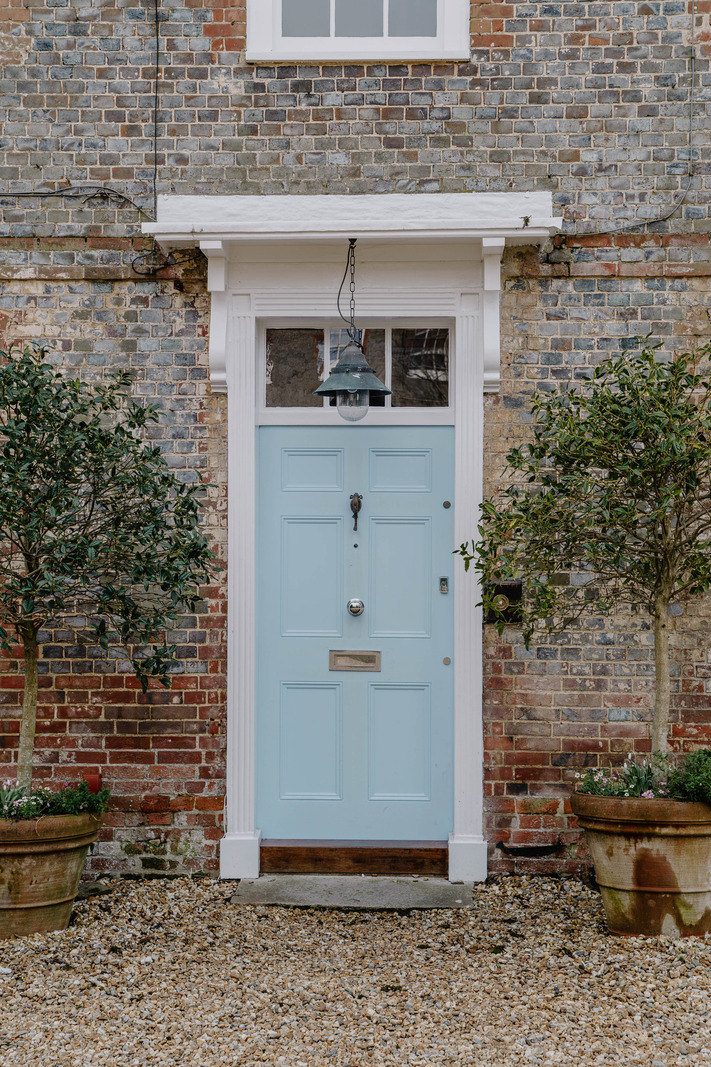 porte d porte d'entrée bleu clair