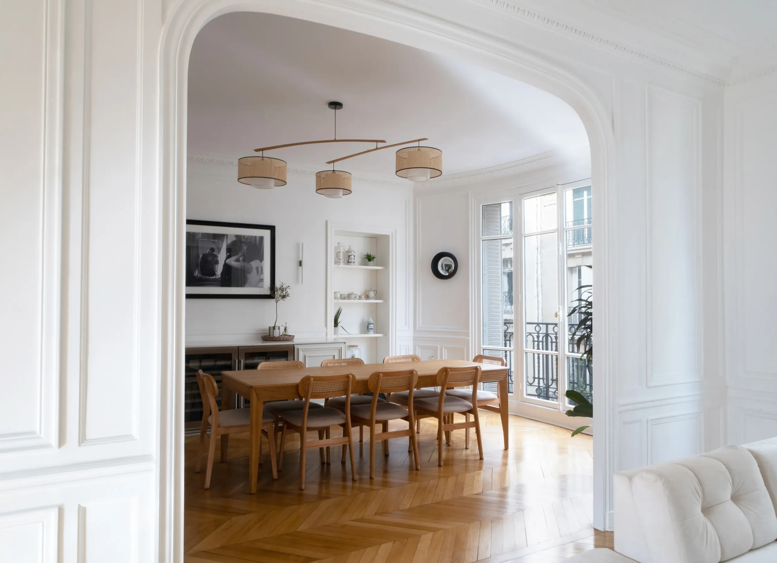 salon appartement haussmannien rénové Paris salon appartement haussmannien rénové Paris