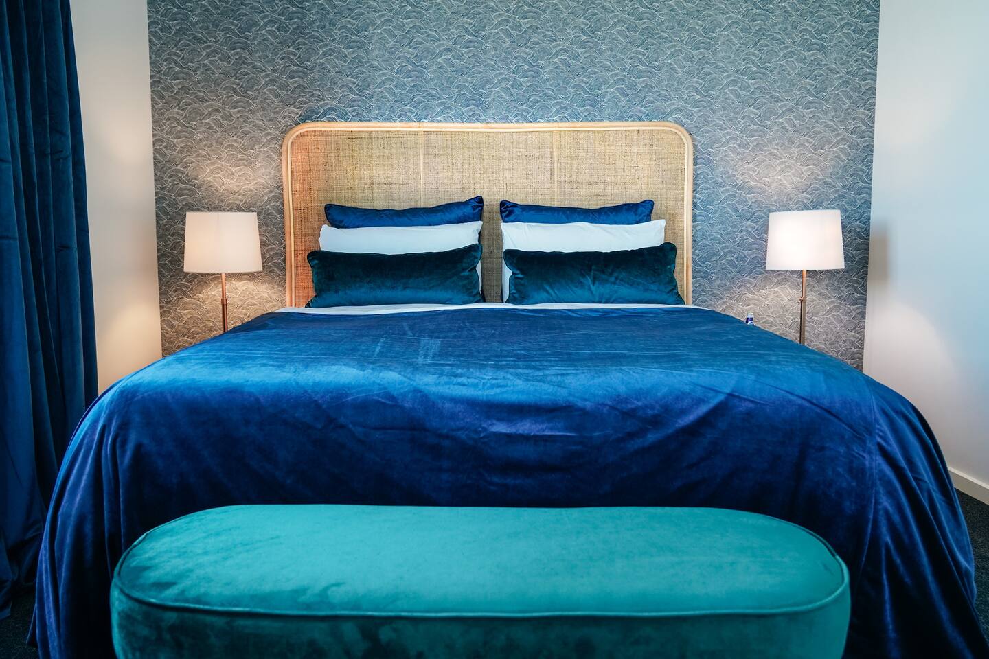 chambre décoration bleue
