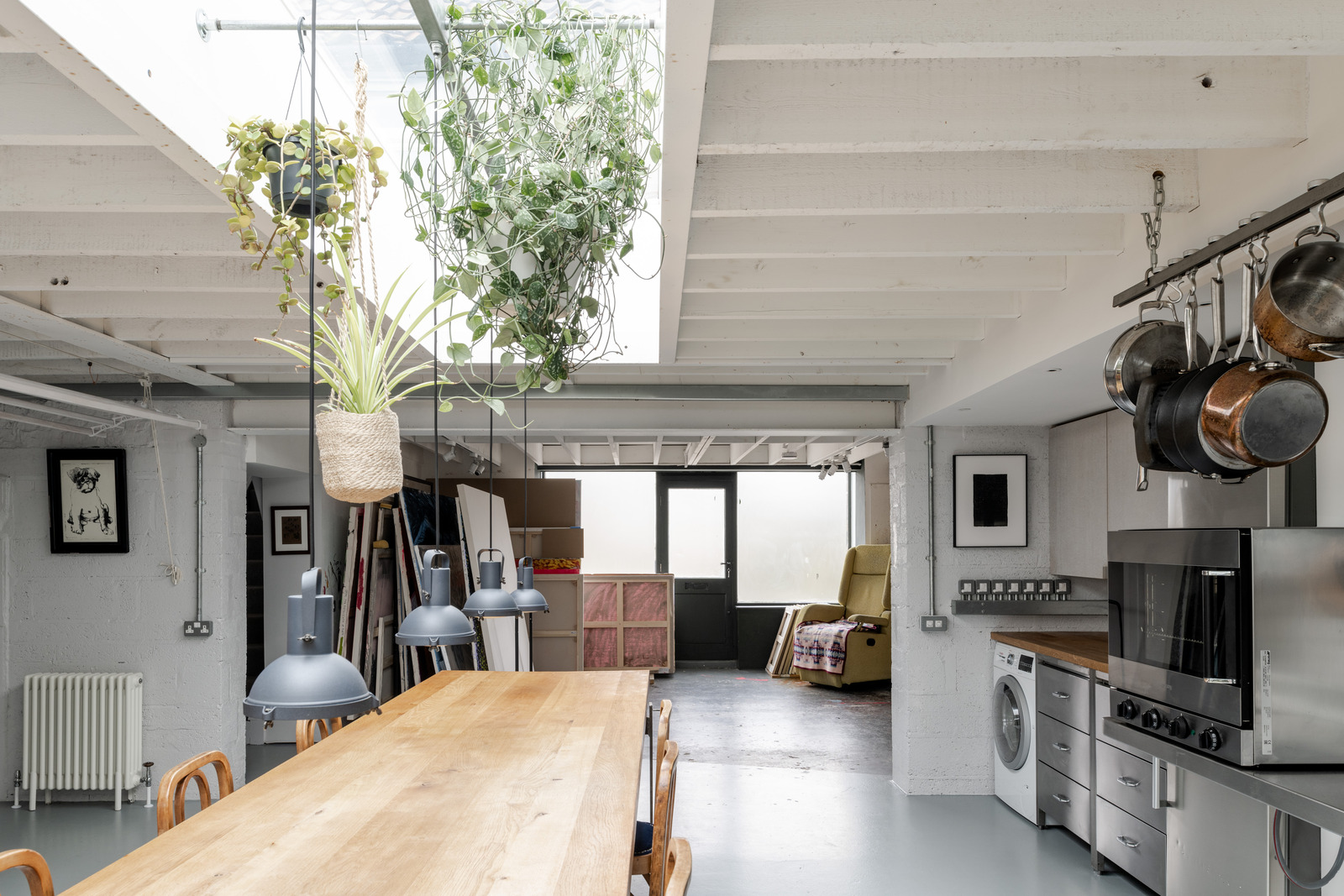 cuisine maison rénovée style loft