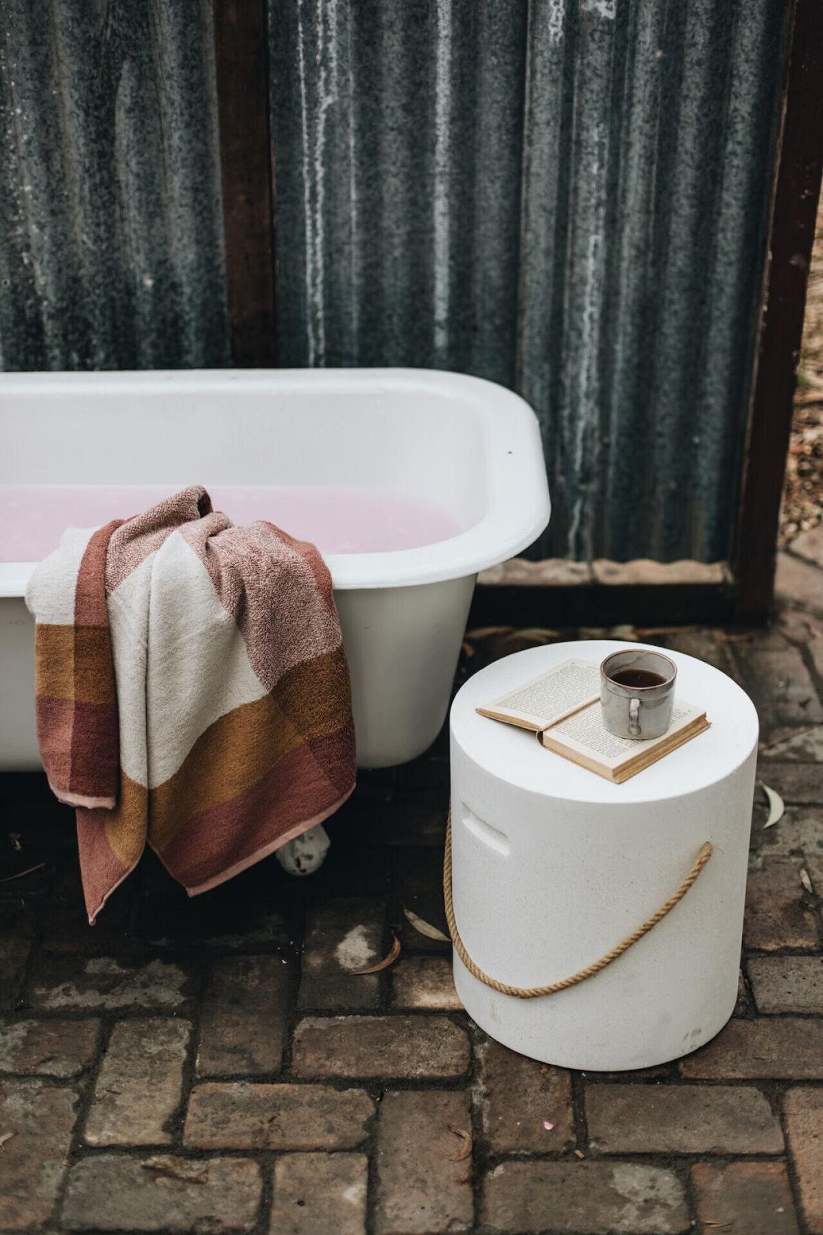 baignoire extérieure sur terrasse