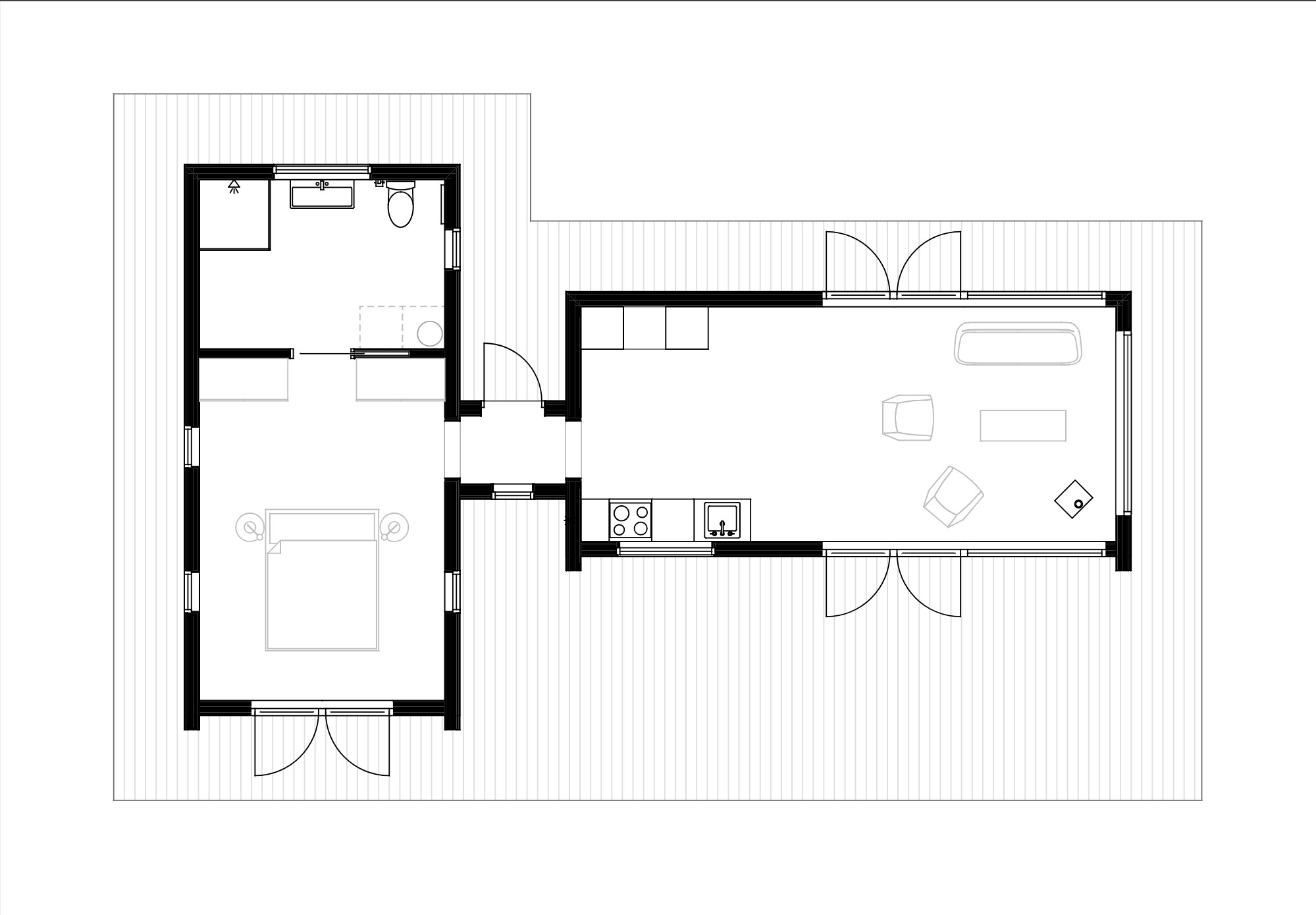 plan petite maison 55m2 en bois noir plan petite maison 55m2 en bois noir