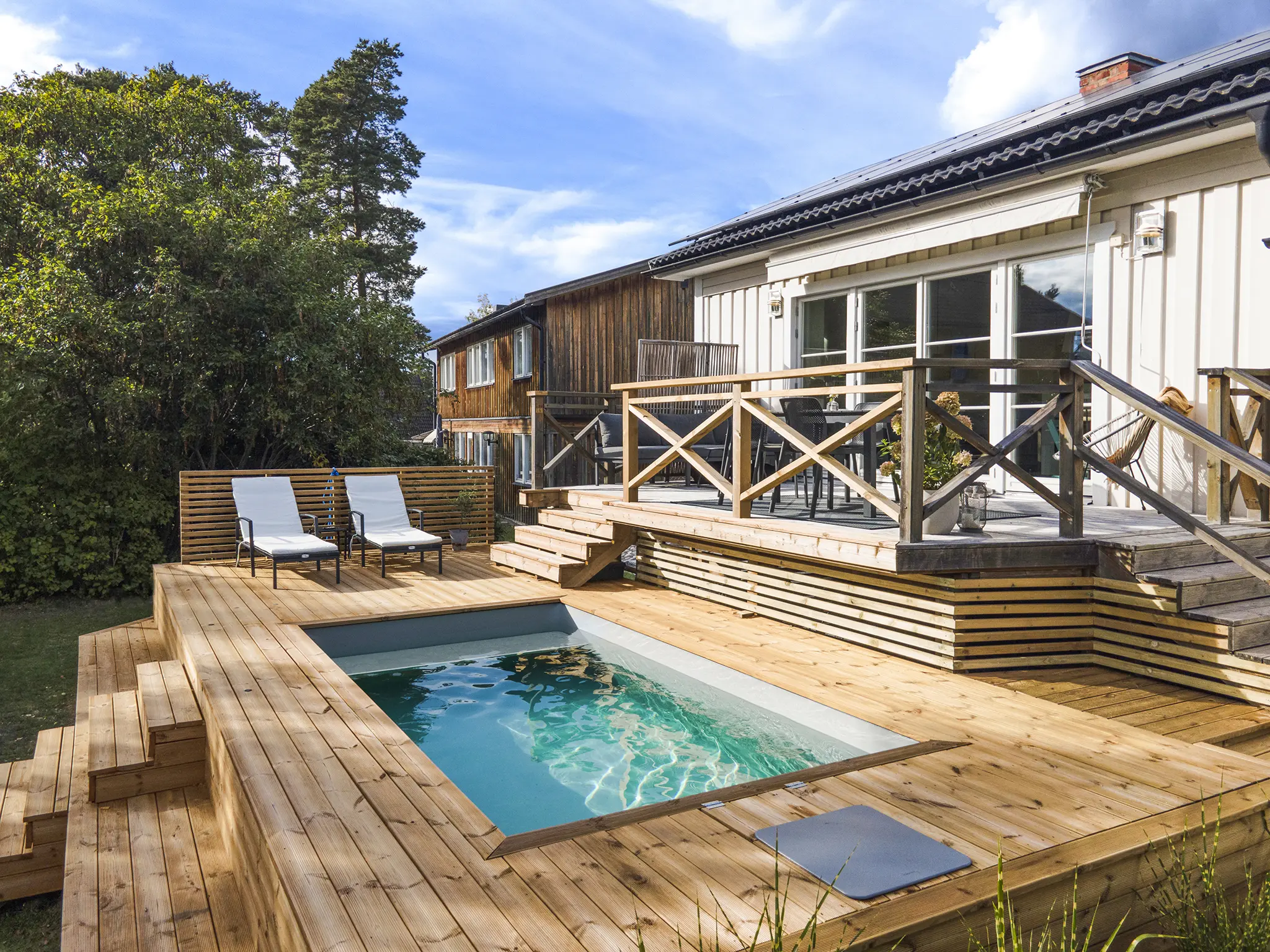terrasse bois avec petite piscine Waterair terrasse bois avec petite piscine Waterair