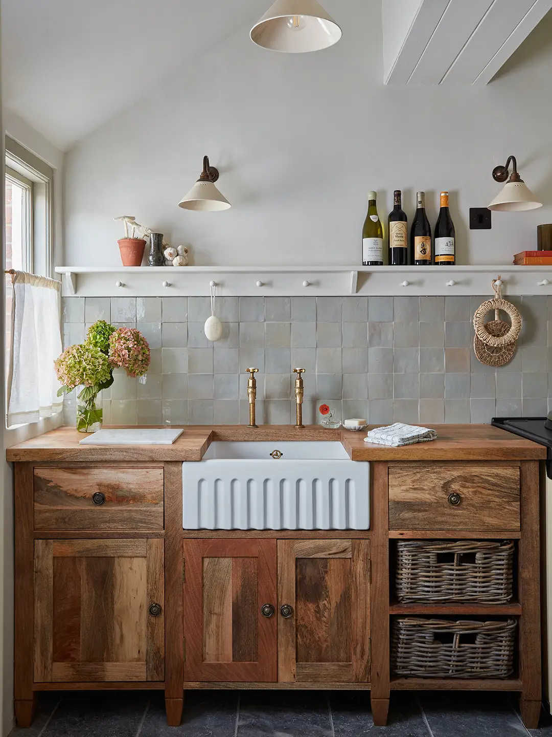 cuisine en bois rustique chic