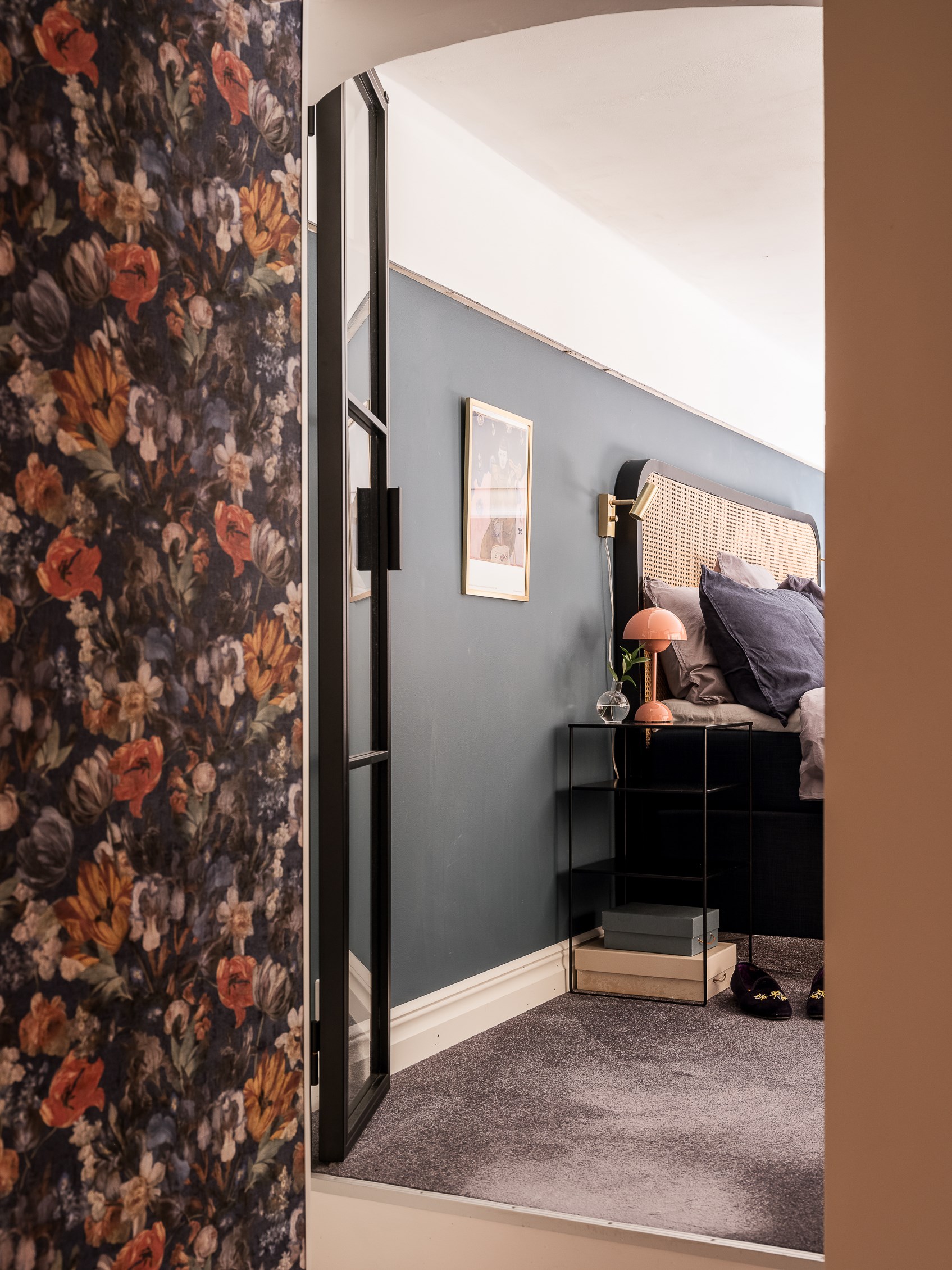 chambre bleue avec porte verrière chambre bleue avec porte verrière