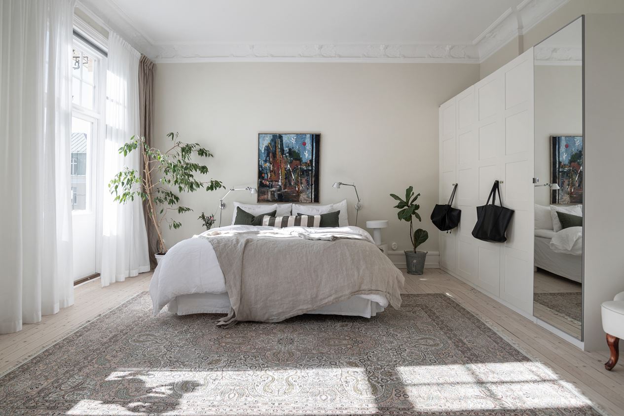 chambre décoration scandinave blanche