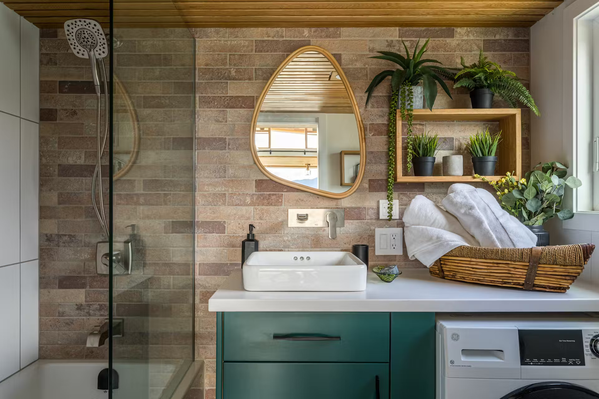 salle de bain verte et bois salle de bain verte et bois