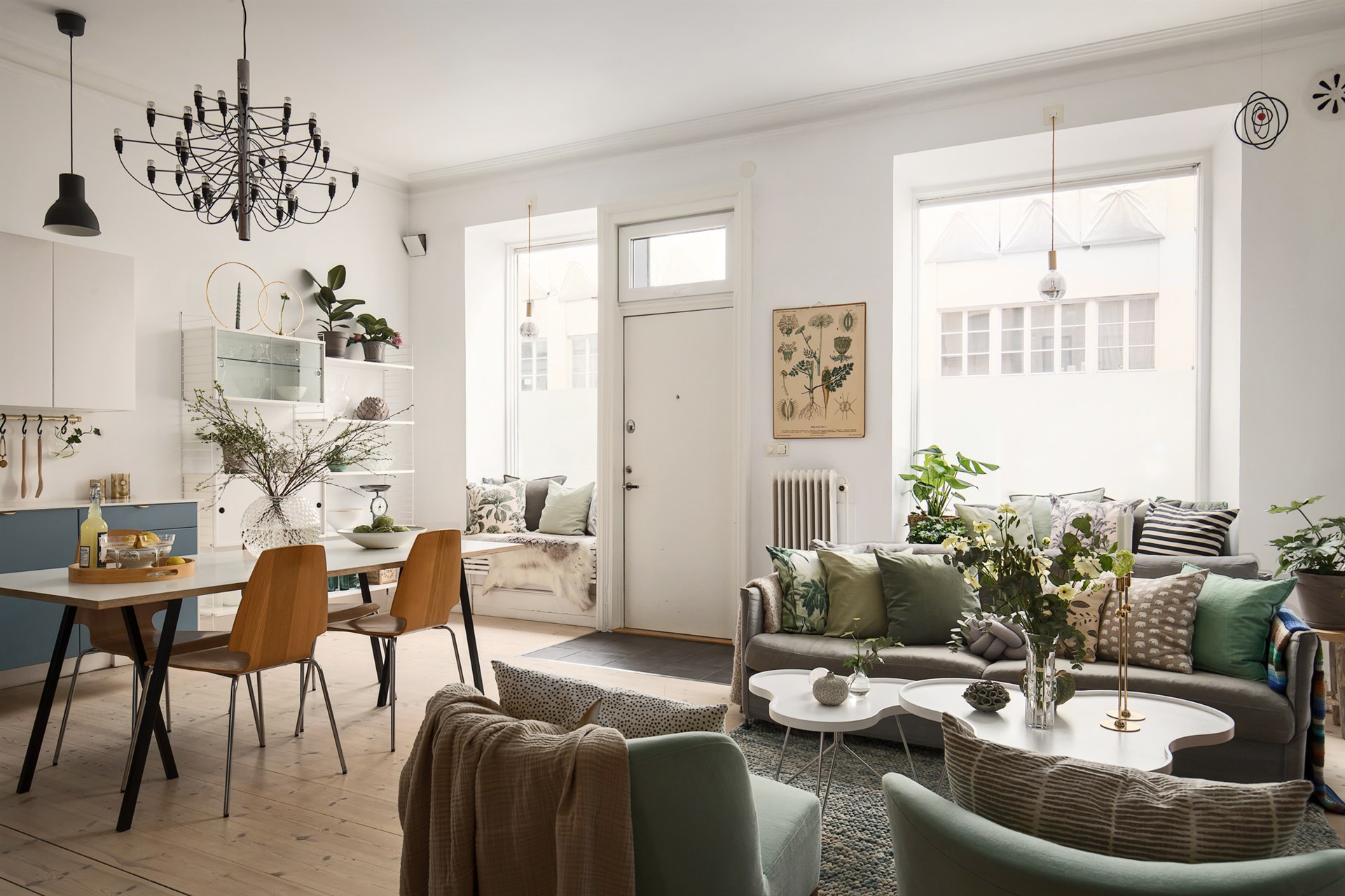 salon avec cuisine ouverte décoration scandinave salon avec cuisine ouverte décoration scandinave
