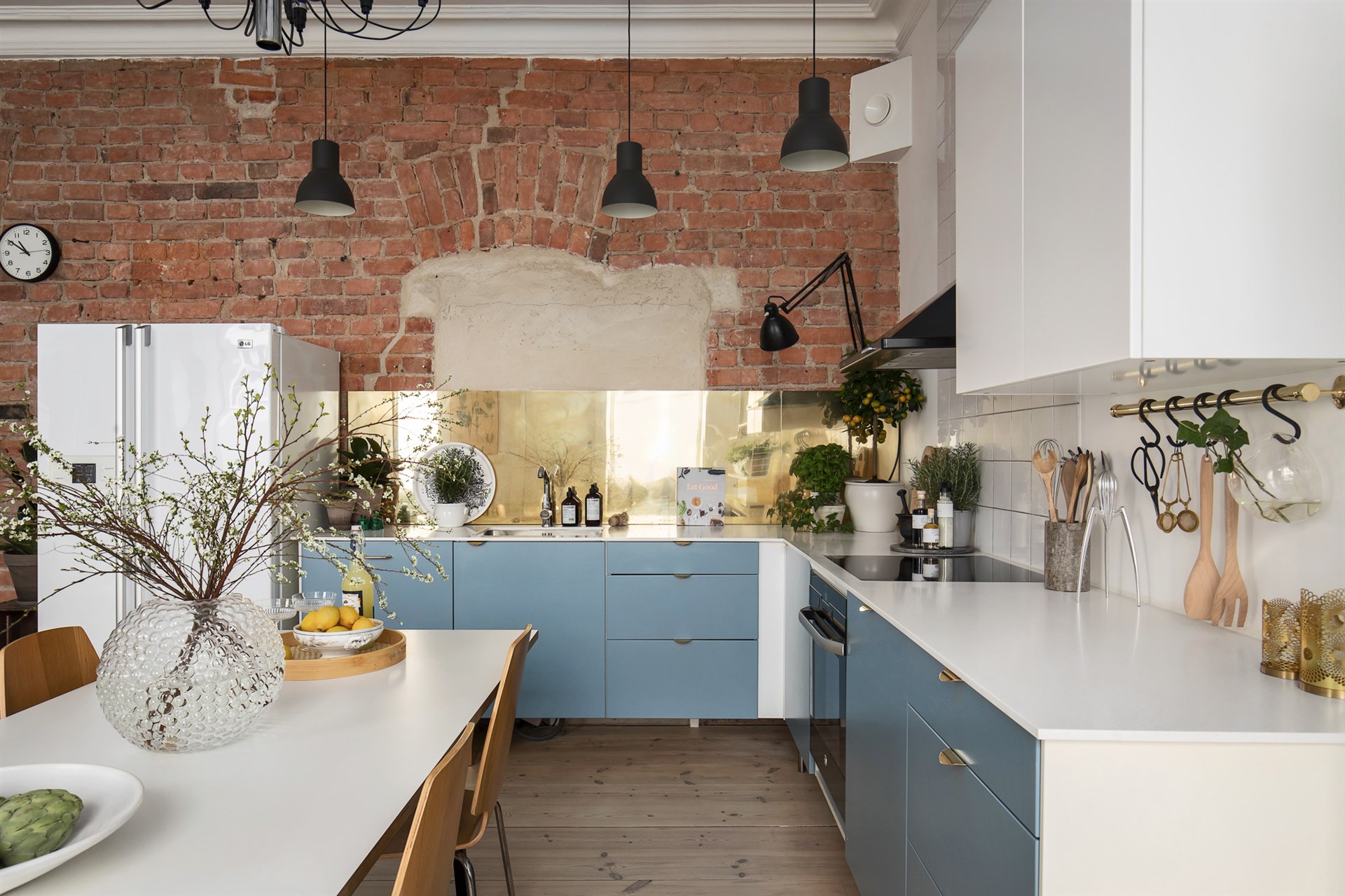 cuisine ouverte bleue décoration scandinave cuisine ouverte bleue décoration scandinave