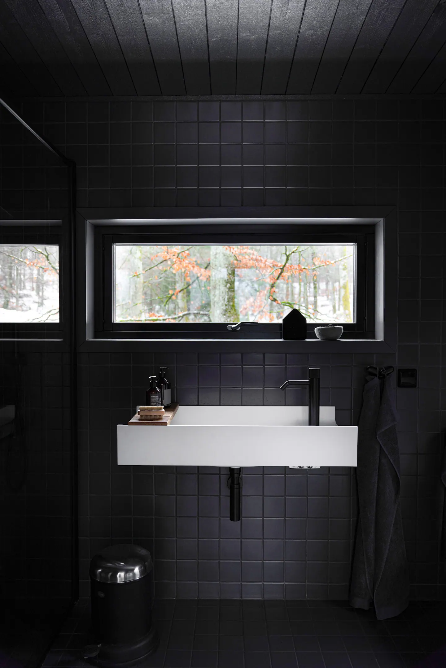 salle de bain Vipp petite maison 55m2 en bois noir salle de bain Vipp petite maison 55m2 en bois noir