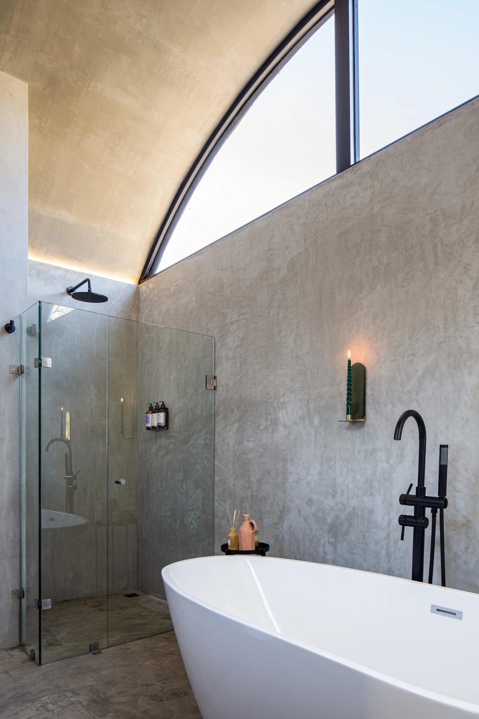 salle de bain design maison loft en béton Casa Dom Mexique salle de bain design maison loft en béton Casa Dom Mexique
