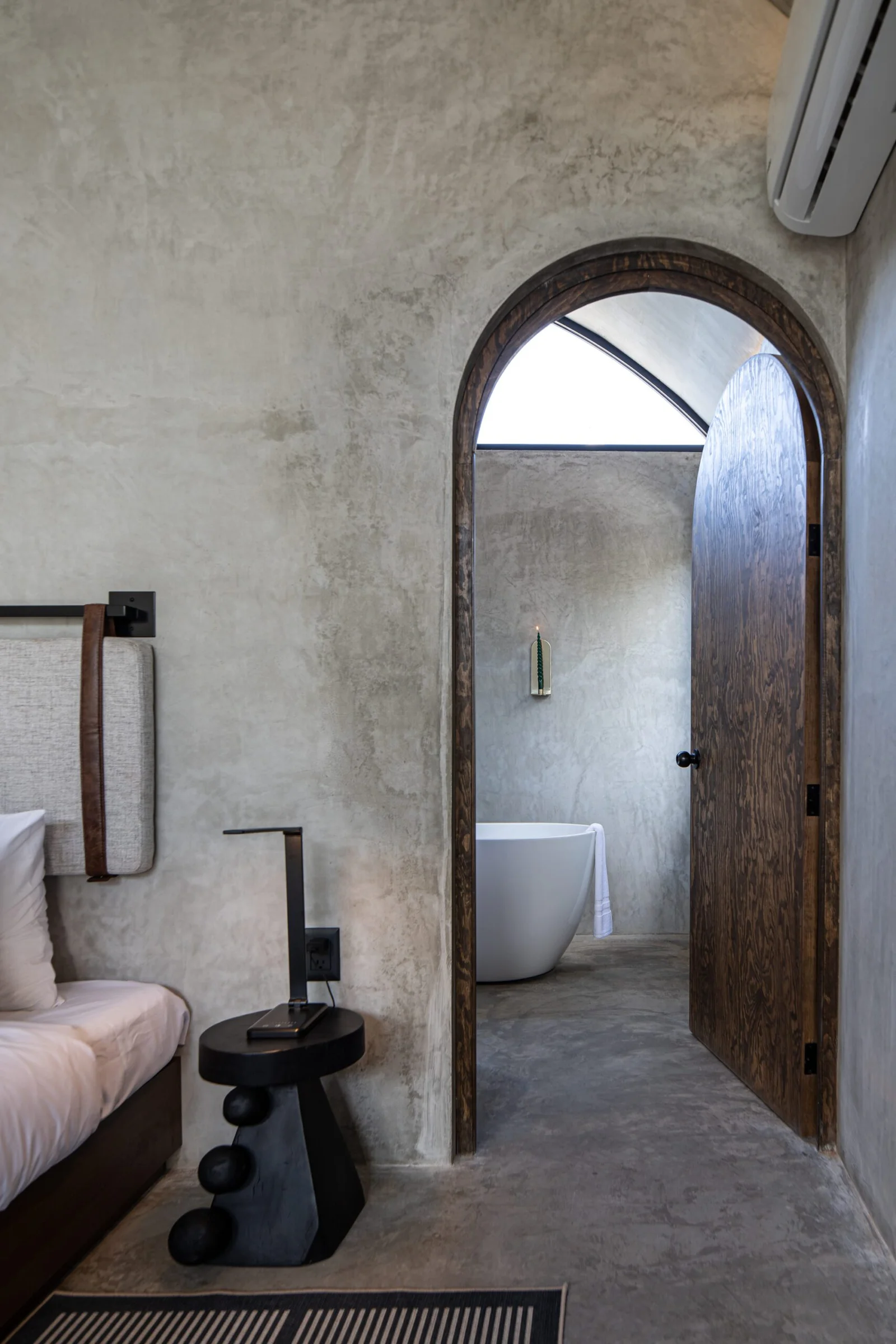 chambre et salle de bain maison loft en béton Casa Dom Mexique chambre et salle de bain maison loft en béton Casa Dom Mexique