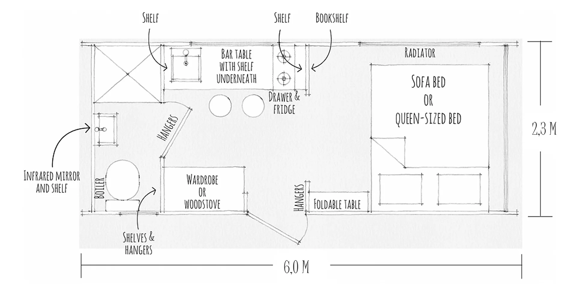 plan tiny house Vagabond Haven