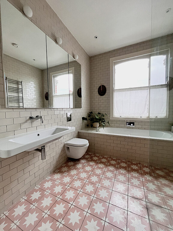 salle de bain sol carreaux de ciment roses salle de bain sol carreaux de ciment roses