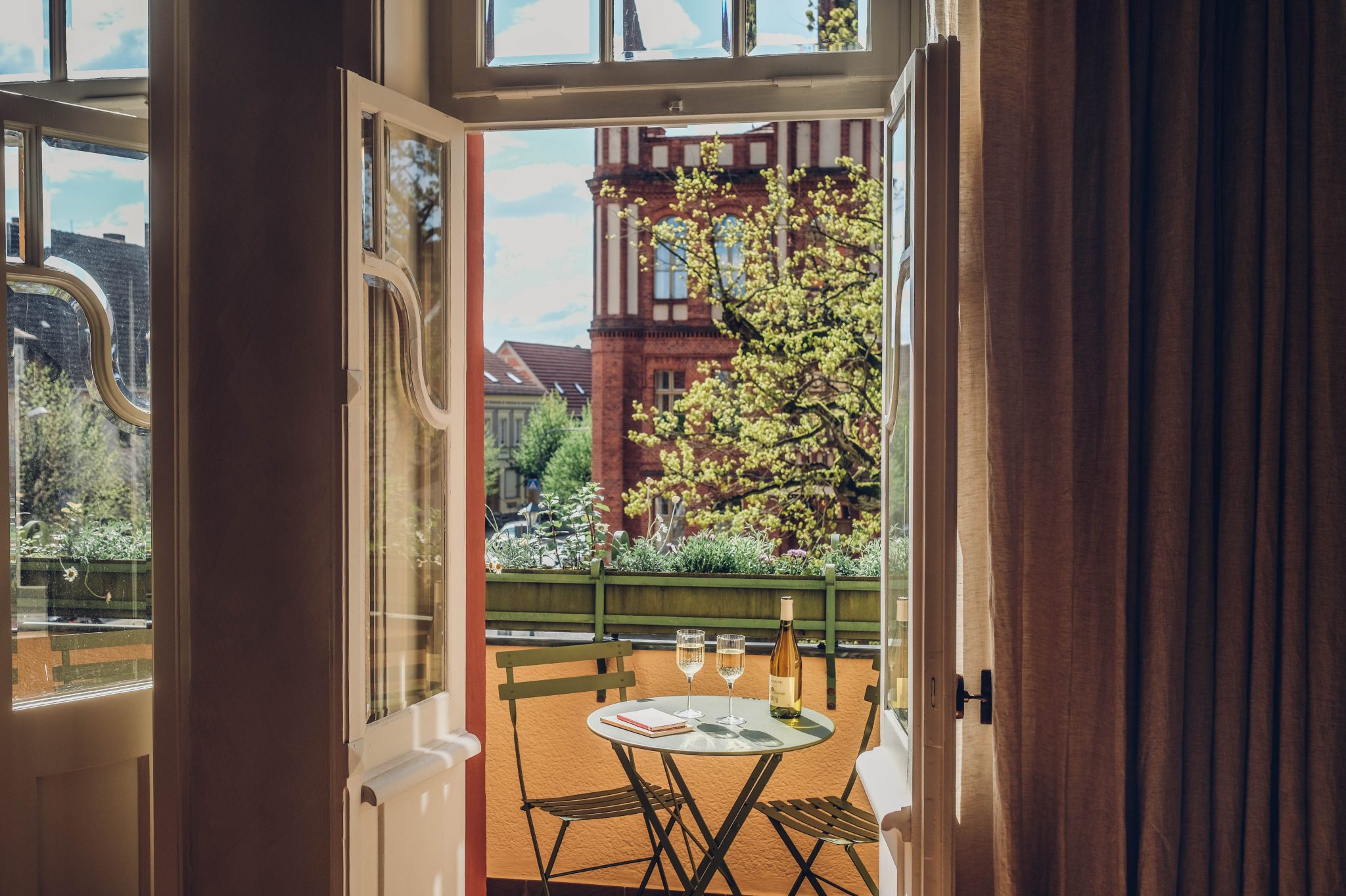 balcon jaune et vert