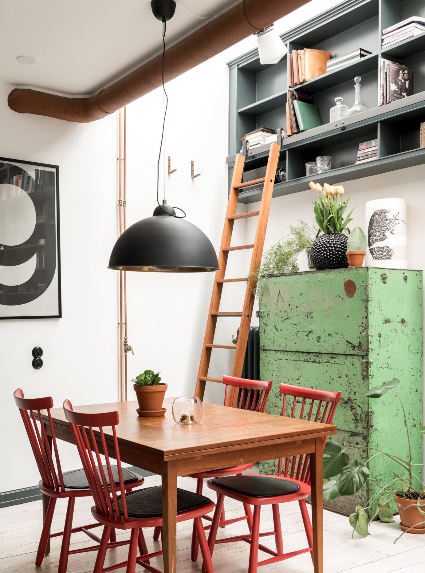 salle à manger appartement 79m2 décoration vintage et industrielle salle à manger appartement 79m2 décoration vintage et industrielle