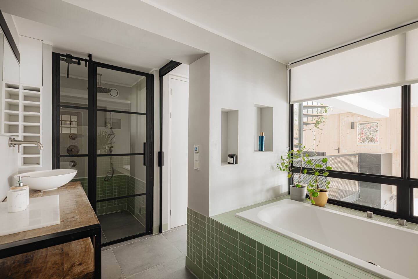 salle de bain verte et noire loft salle de bain verte et noire loft