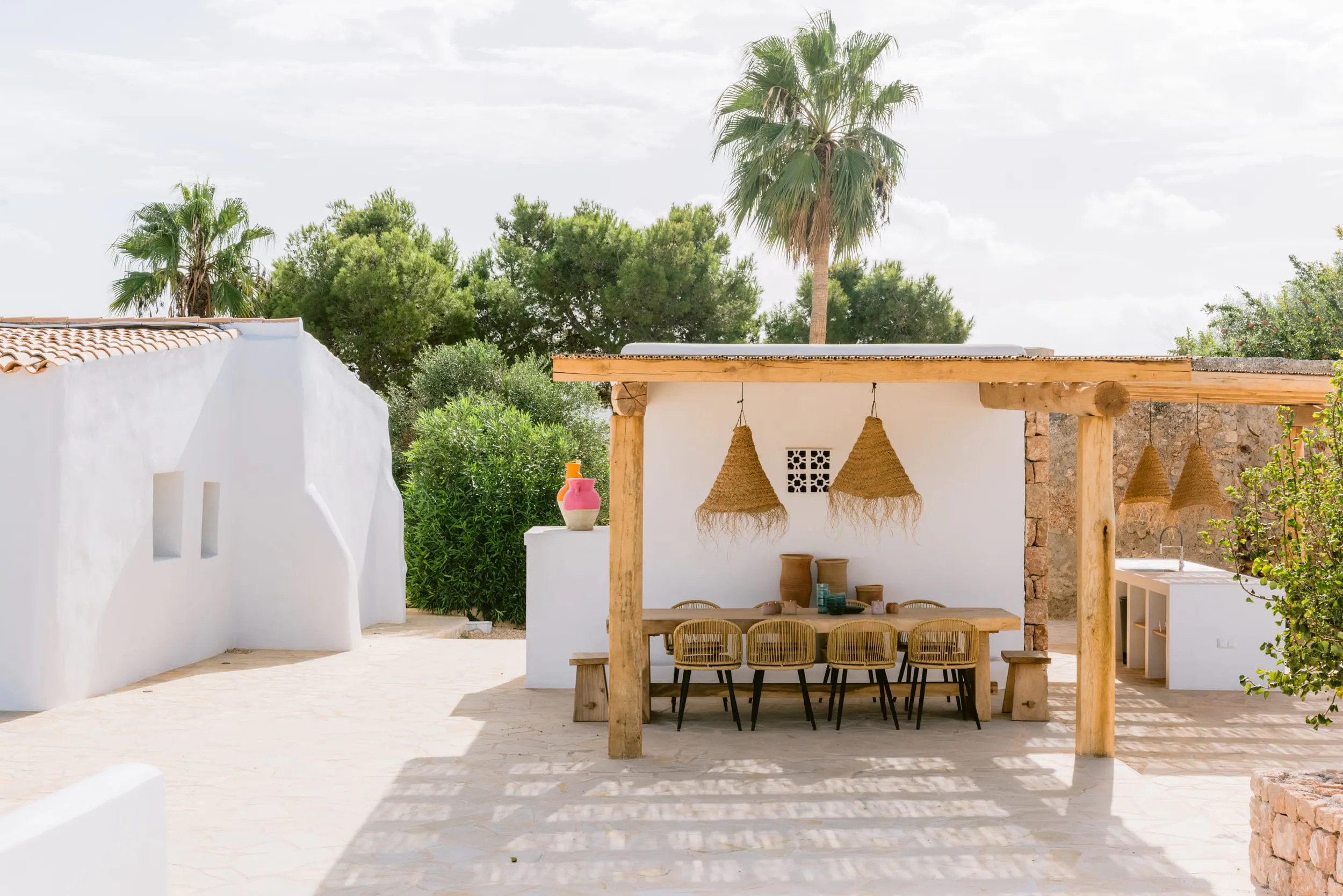 terrasse avec pergola bois maison Ibiza terrasse avec pergola bois maison Ibiza