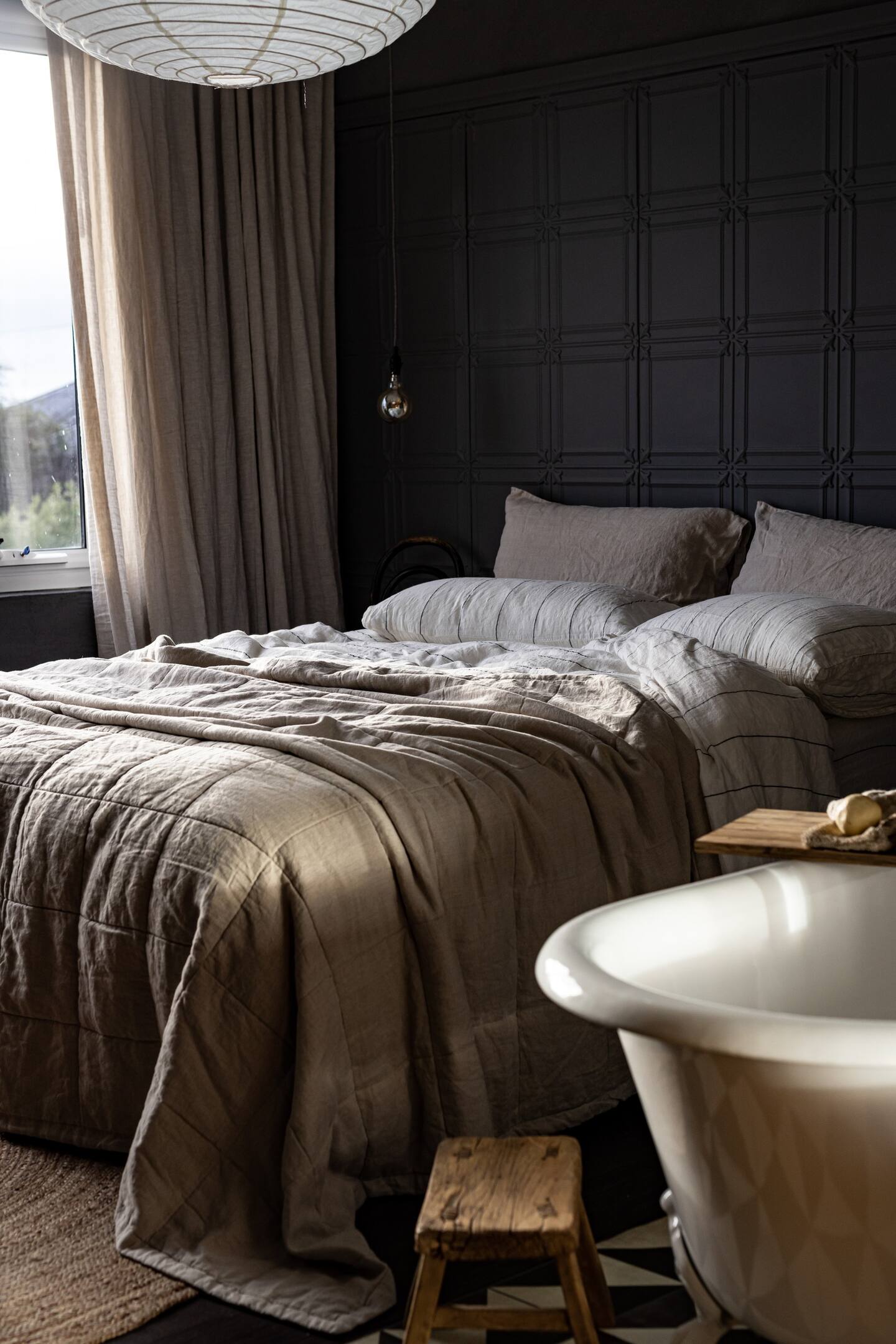 chambre avec baignoire décoration classique chic