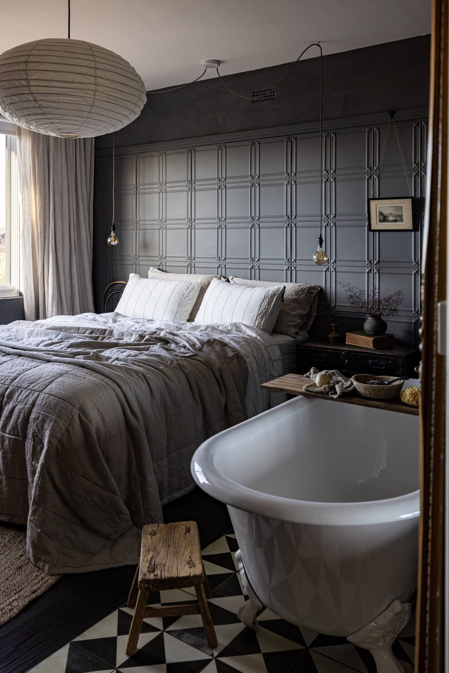 chambre avec baignoire décoration classique chic