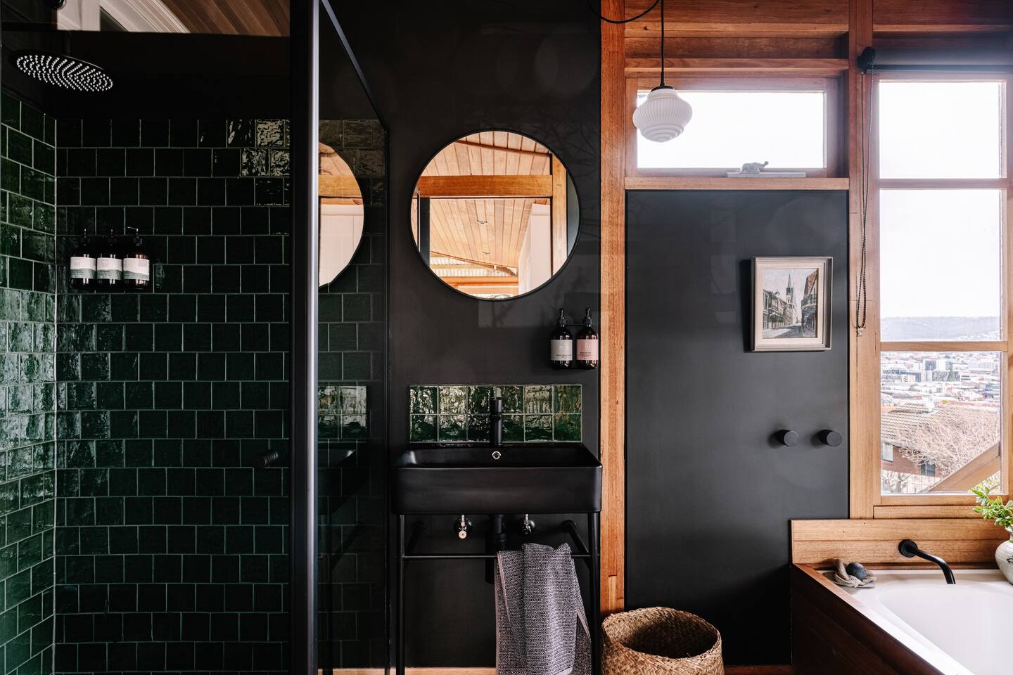 salle de bain bois et noir salle de bain bois et noir