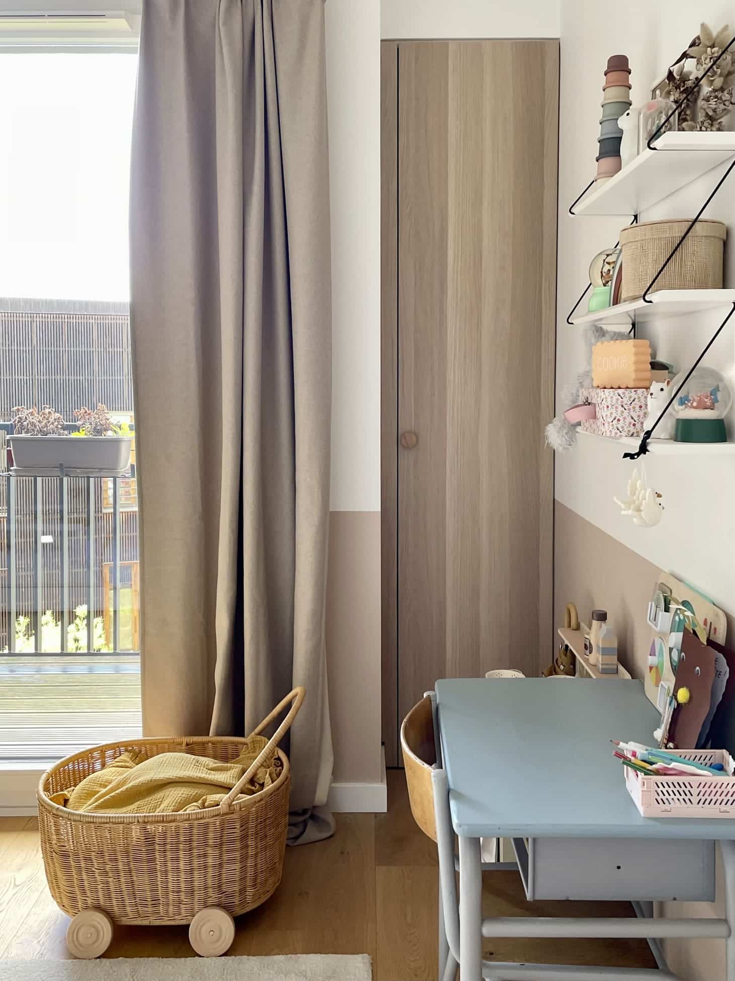chambre enfant appartement rénové par par Charlotte Gille de Happy Pog