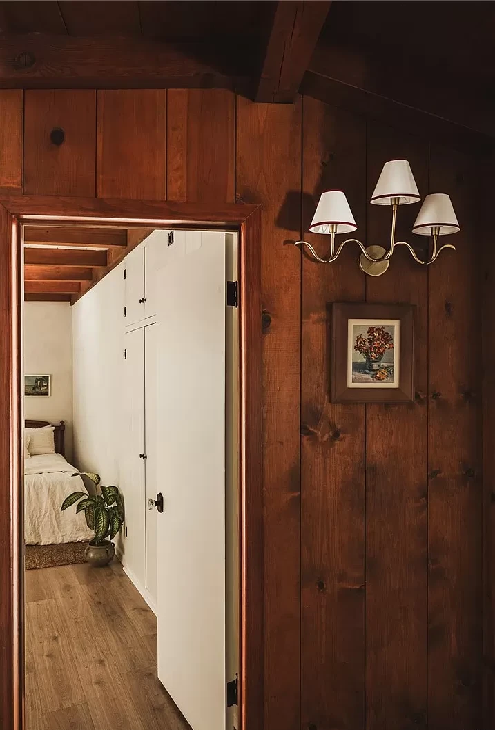 chambre mur bois