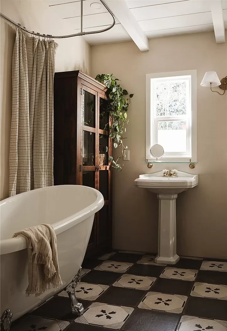 salle de bain rétro