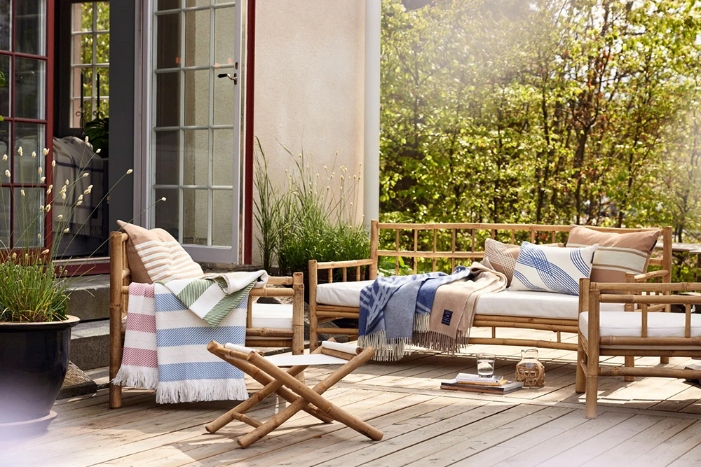 terrasse bois mobilier bambou 