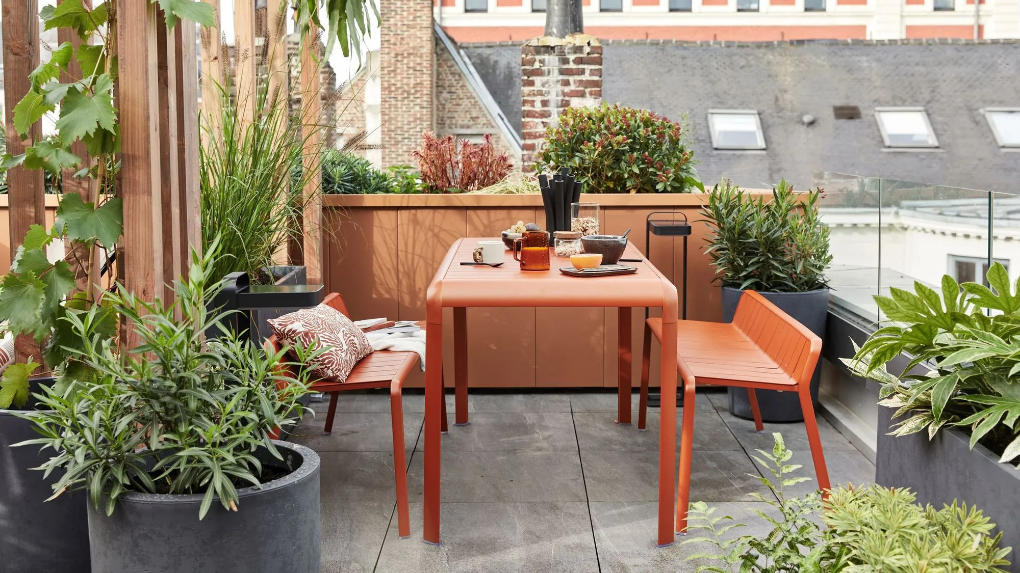 terrasse en ville mobilier design orange terrasse en ville mobilier design orange