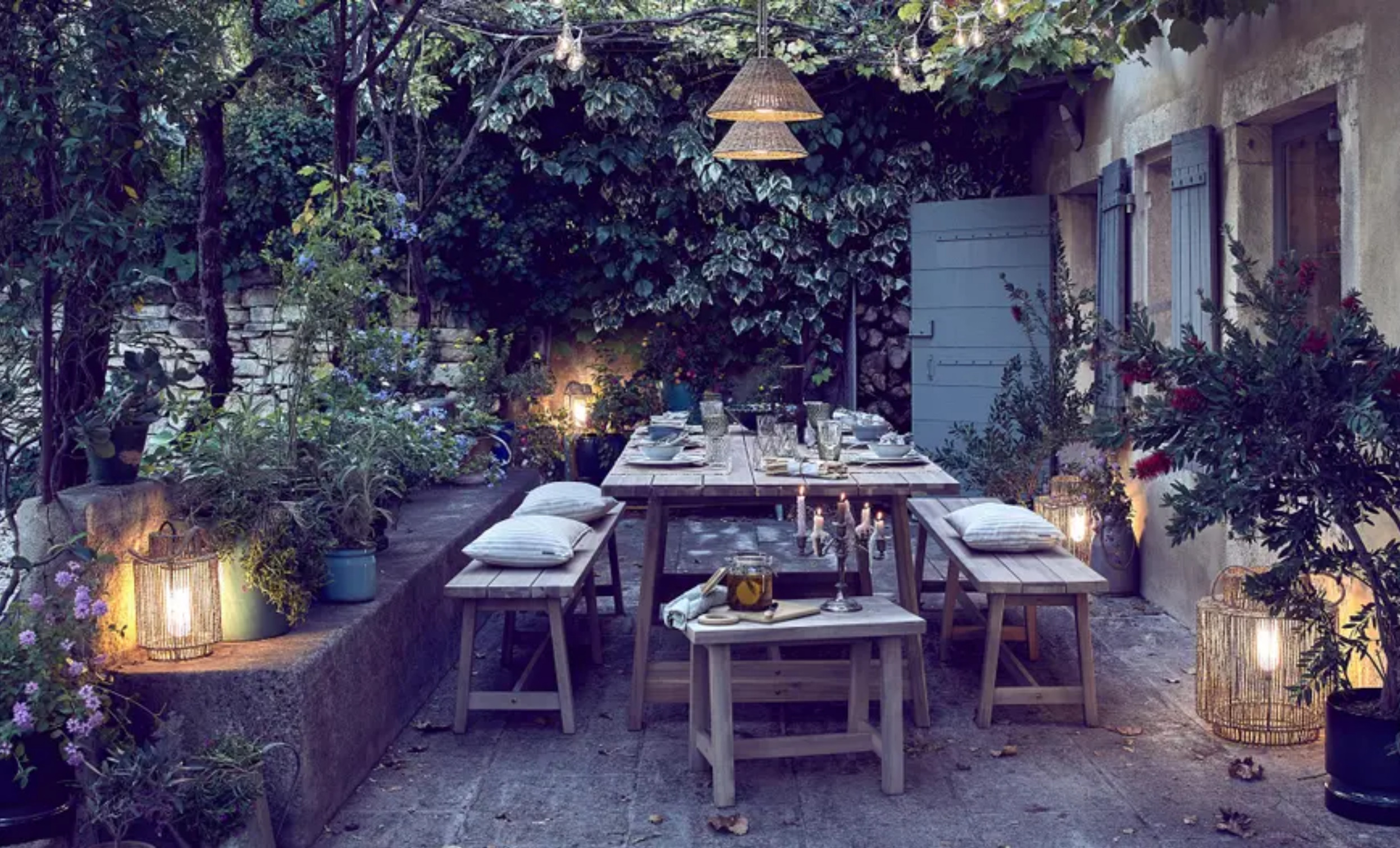 jardin maison en pierres style campagne chic par Leroy Merlin