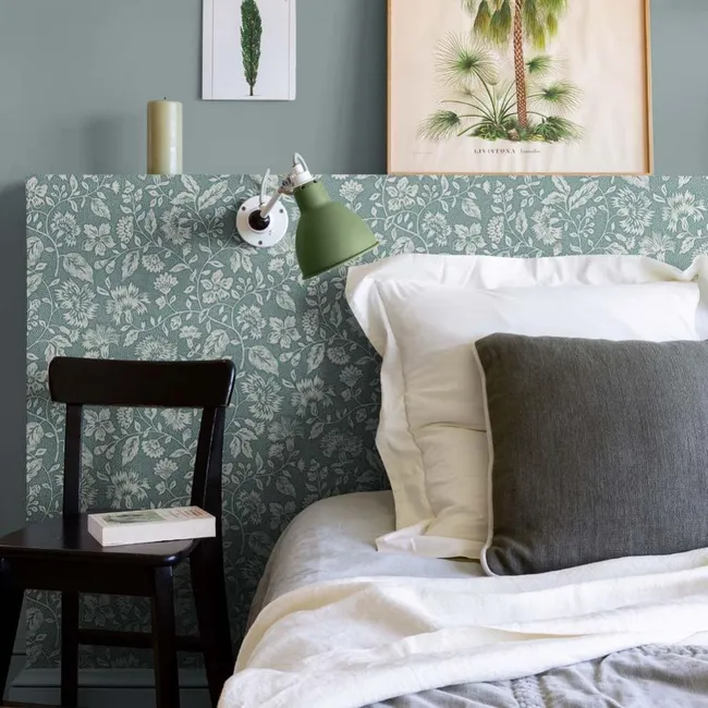 chambre murs verts