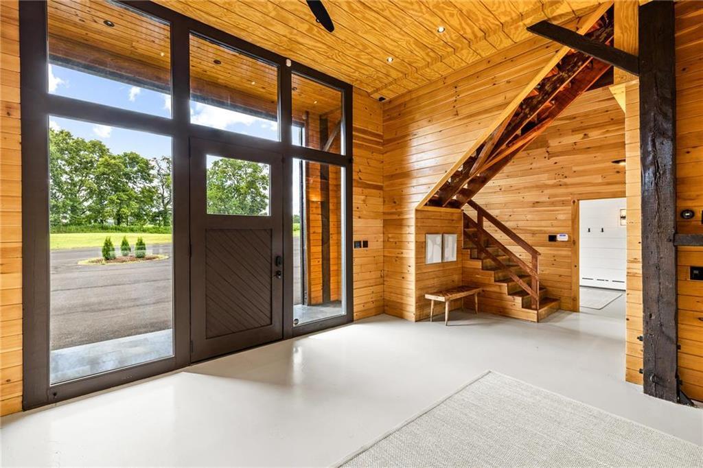 entrée maison en bois