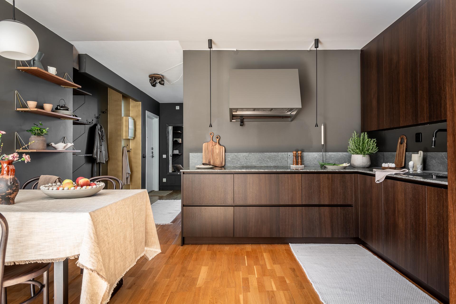 cuisine design bois de noyer
