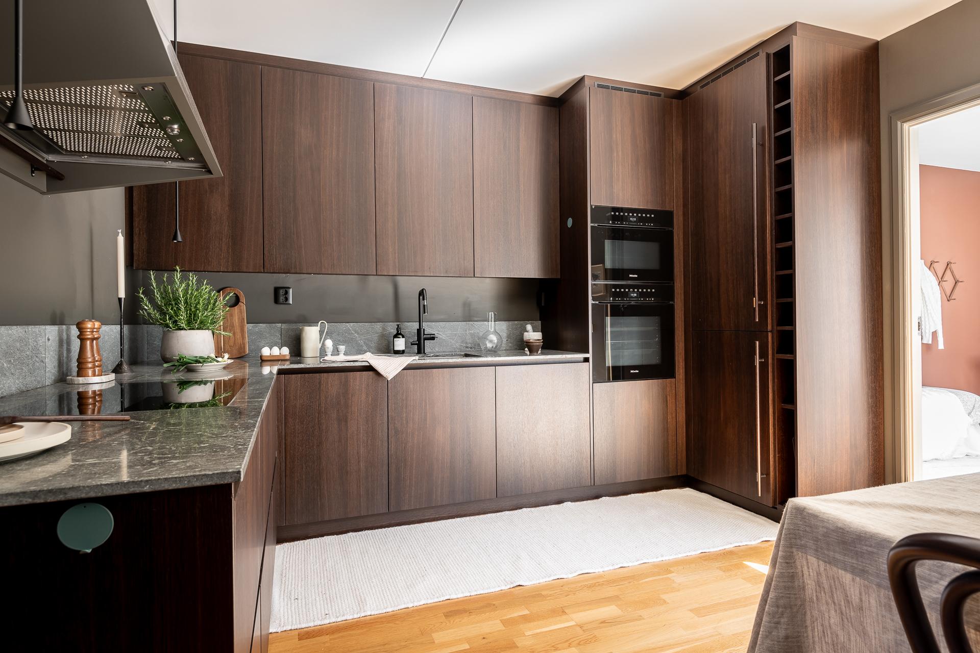 cuisine design bois de noyer