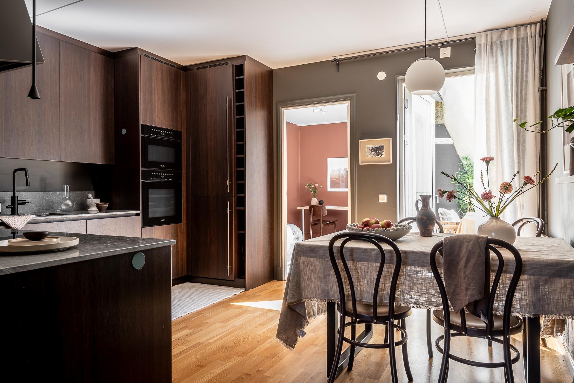 cuisine design bois de noyer