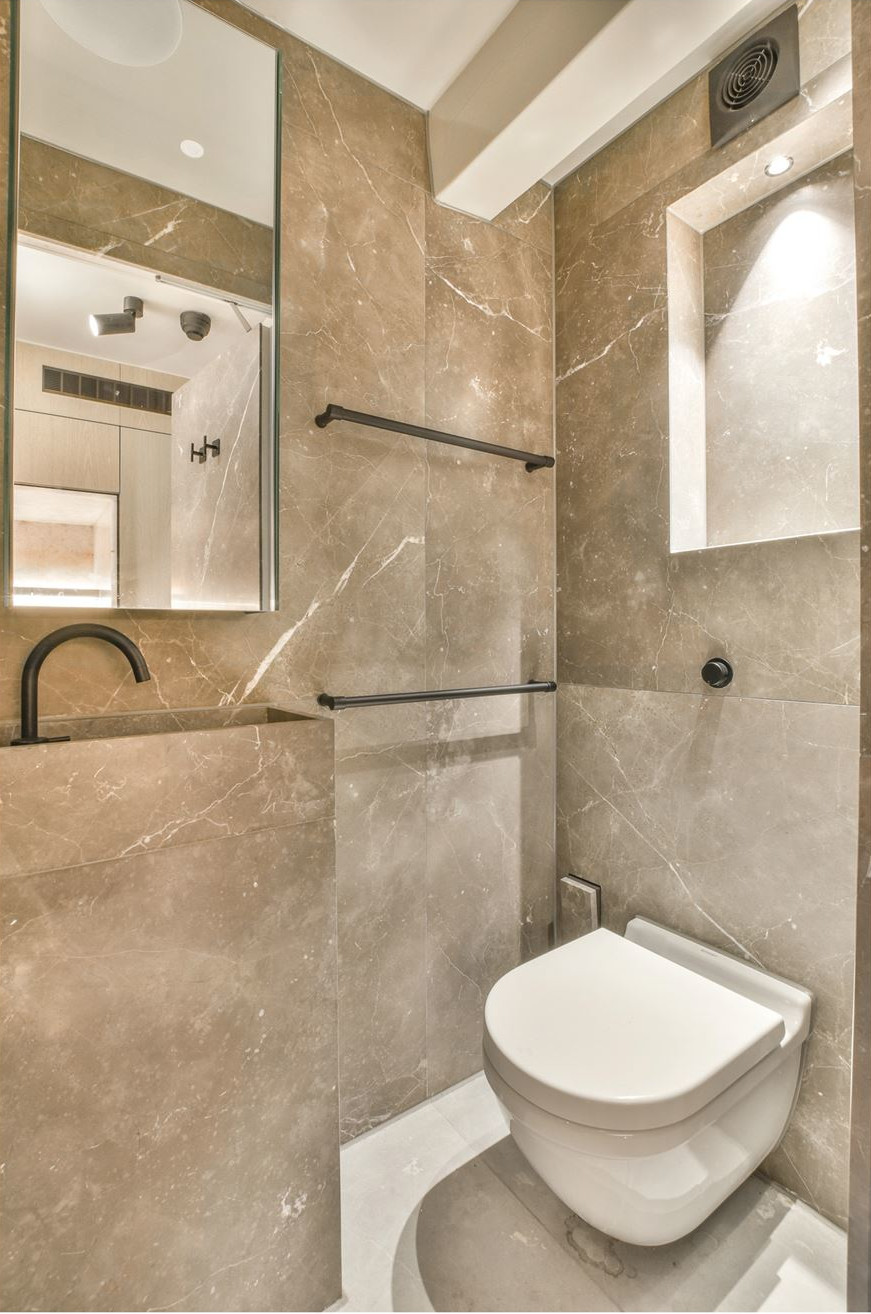 salle de bain marbre