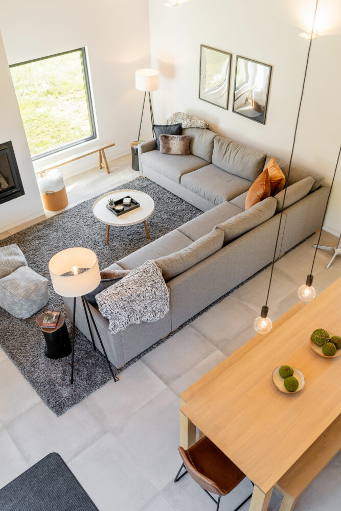 salon design maison en bois Villa Prairie