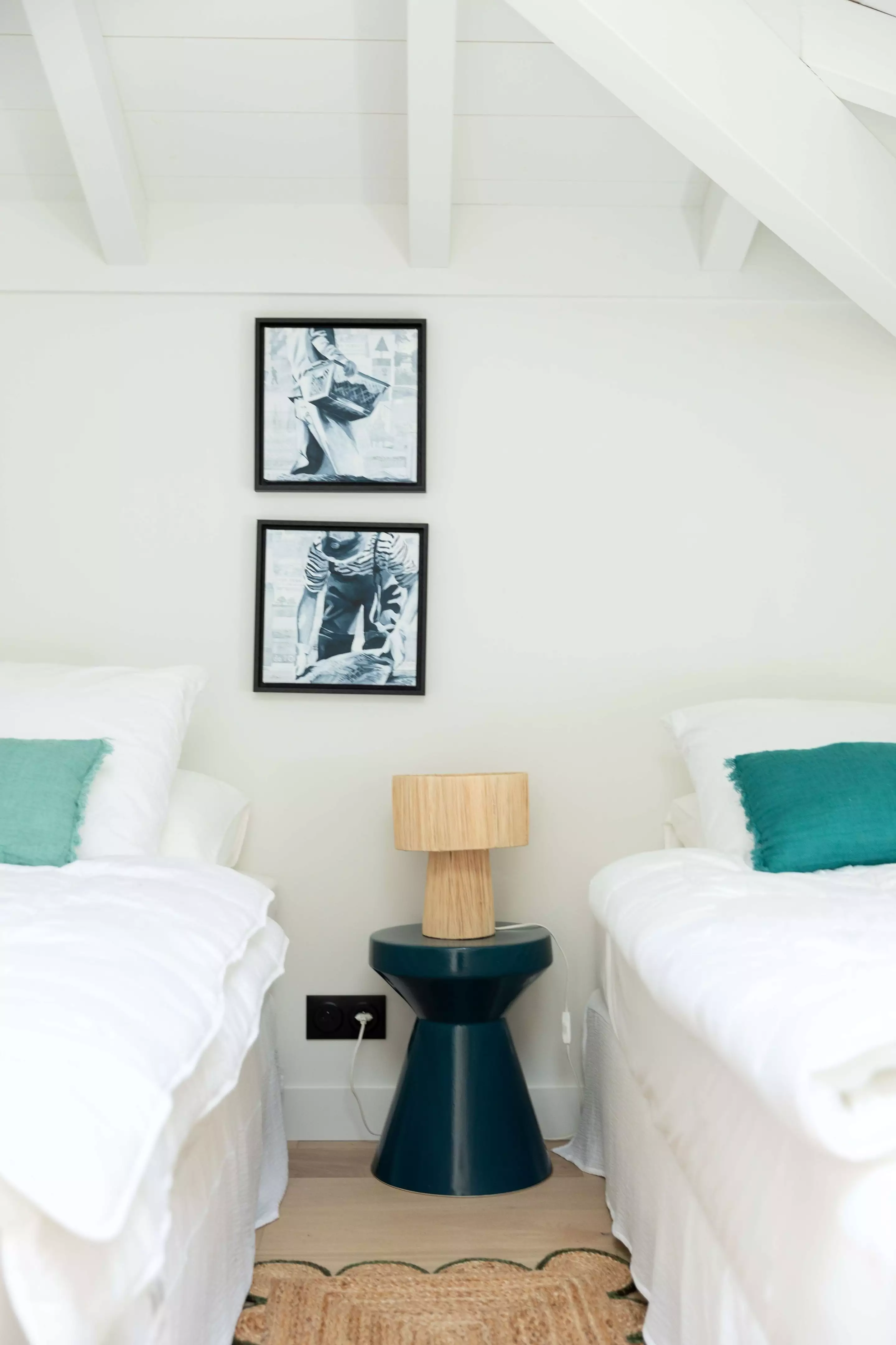 chambre à deux lits maison en bois Cap Ferret chambre à deux lits maison en bois Cap Ferret