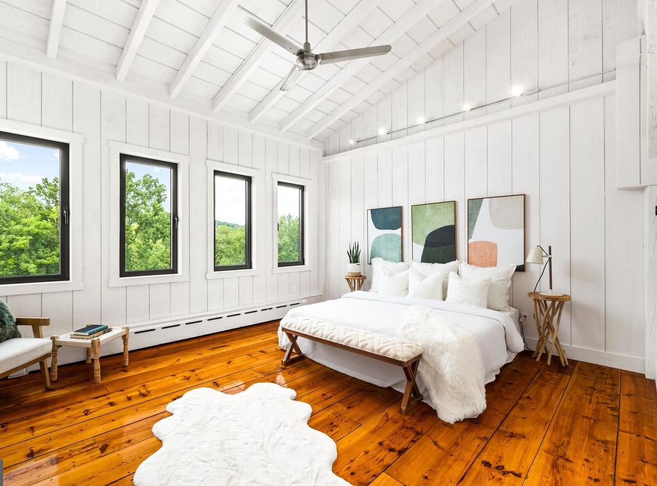 chambre blanc et bois