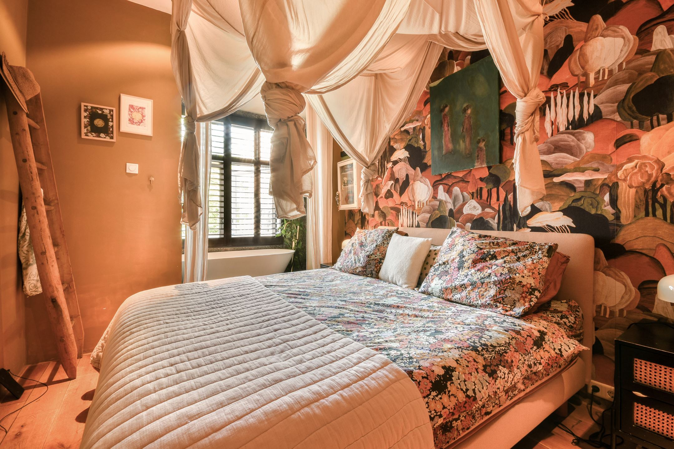 chambre appartement avec jardin décoration colorée et vintage chambre appartement avec jardin décoration colorée et vintage