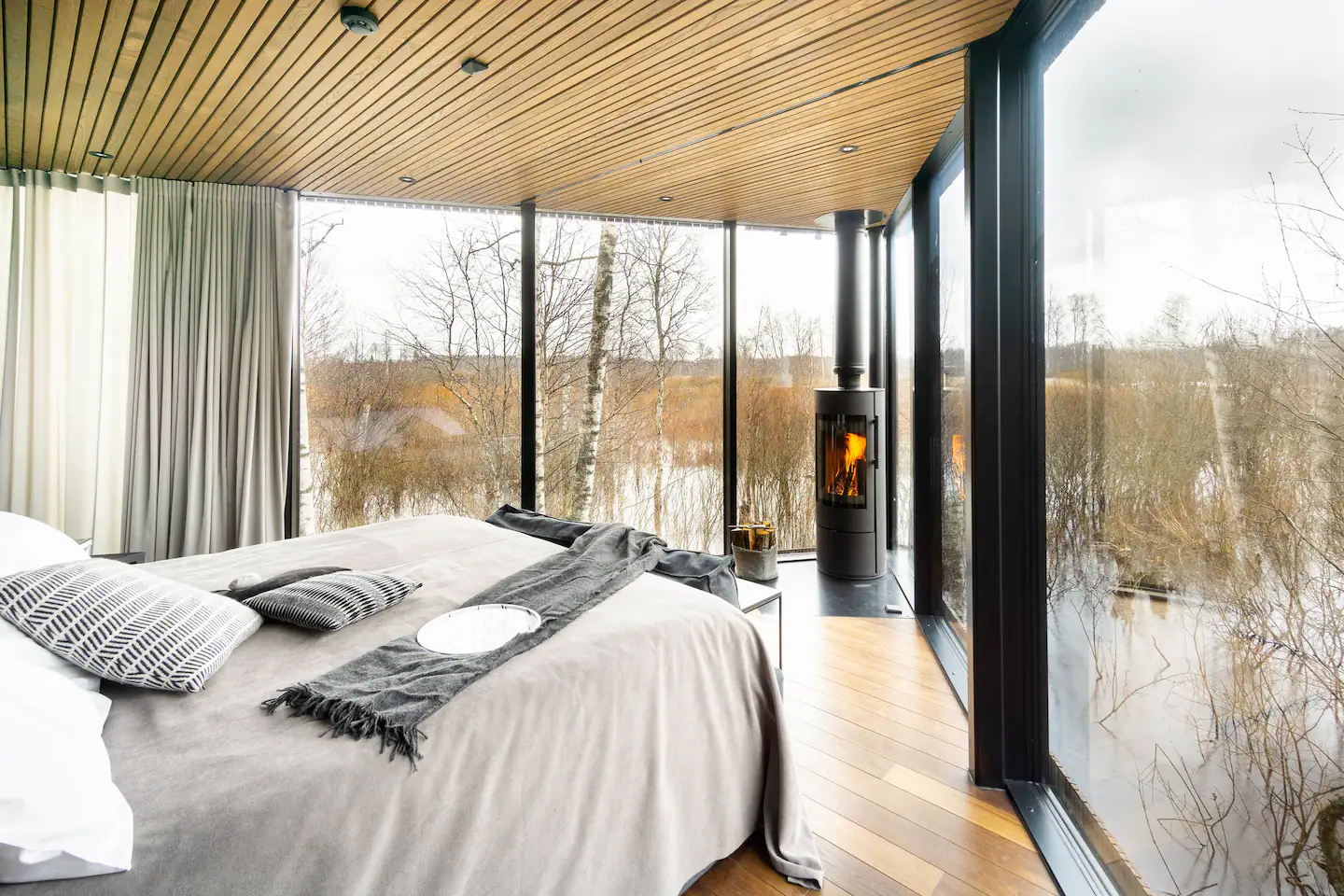 chambre petite maison en bois Maidla Nature Villa