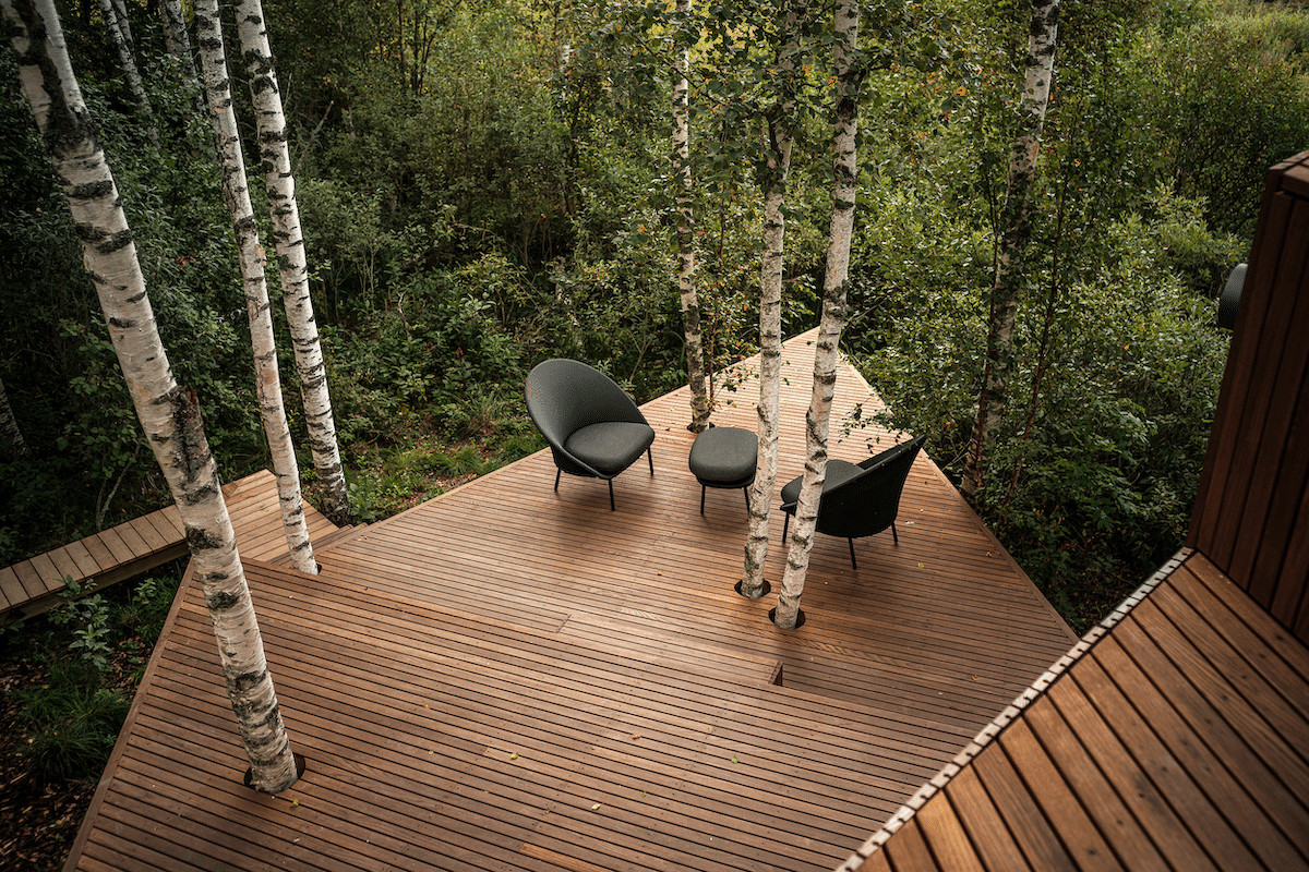 terrasse petite maison en bois Maidla Nature Villa