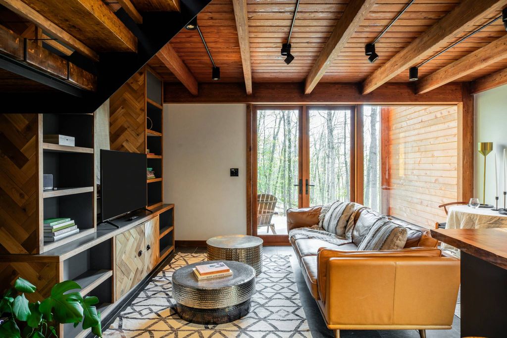 salon maison en bois
