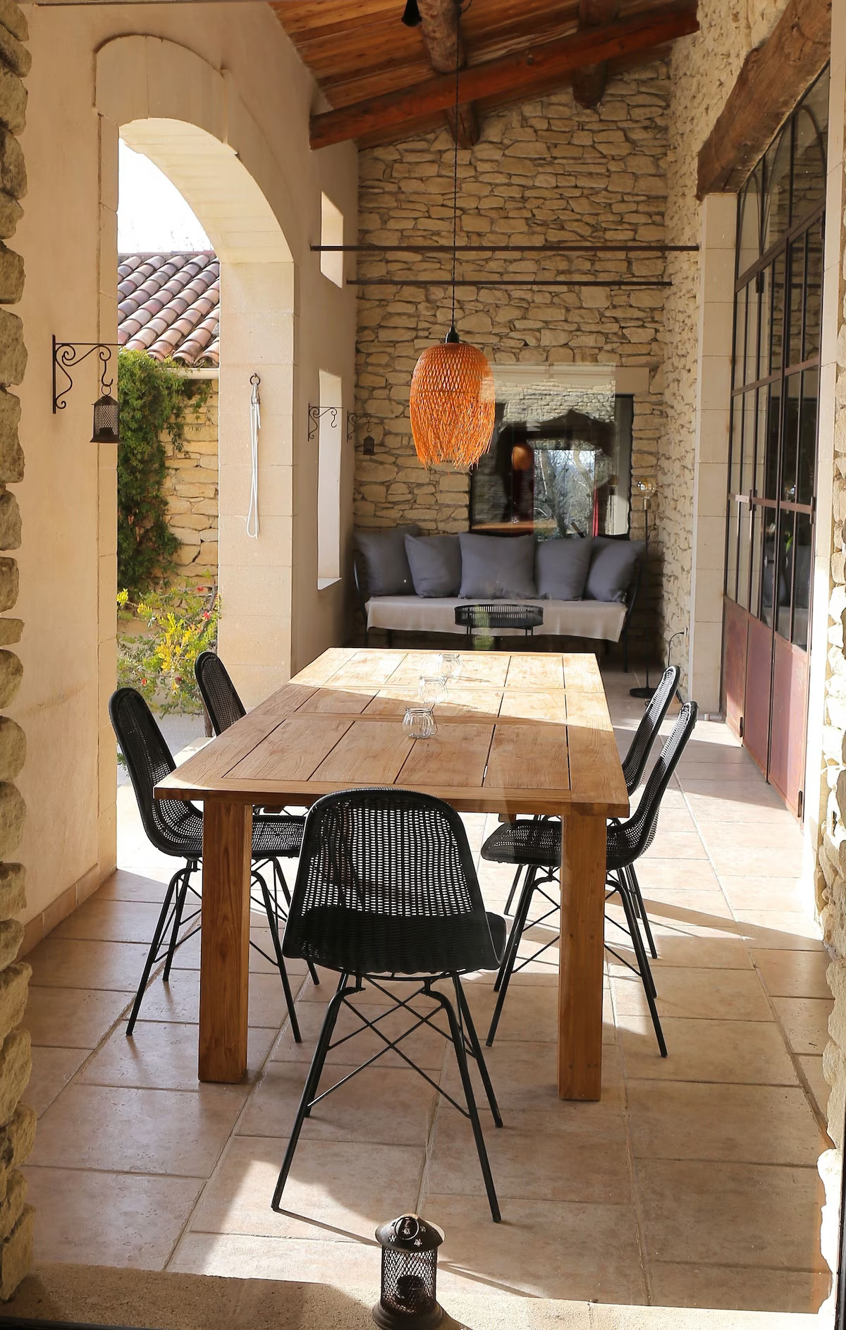 terrasse maison en pierres sèches Gordes terrasse maison en pierres sèches Gordes