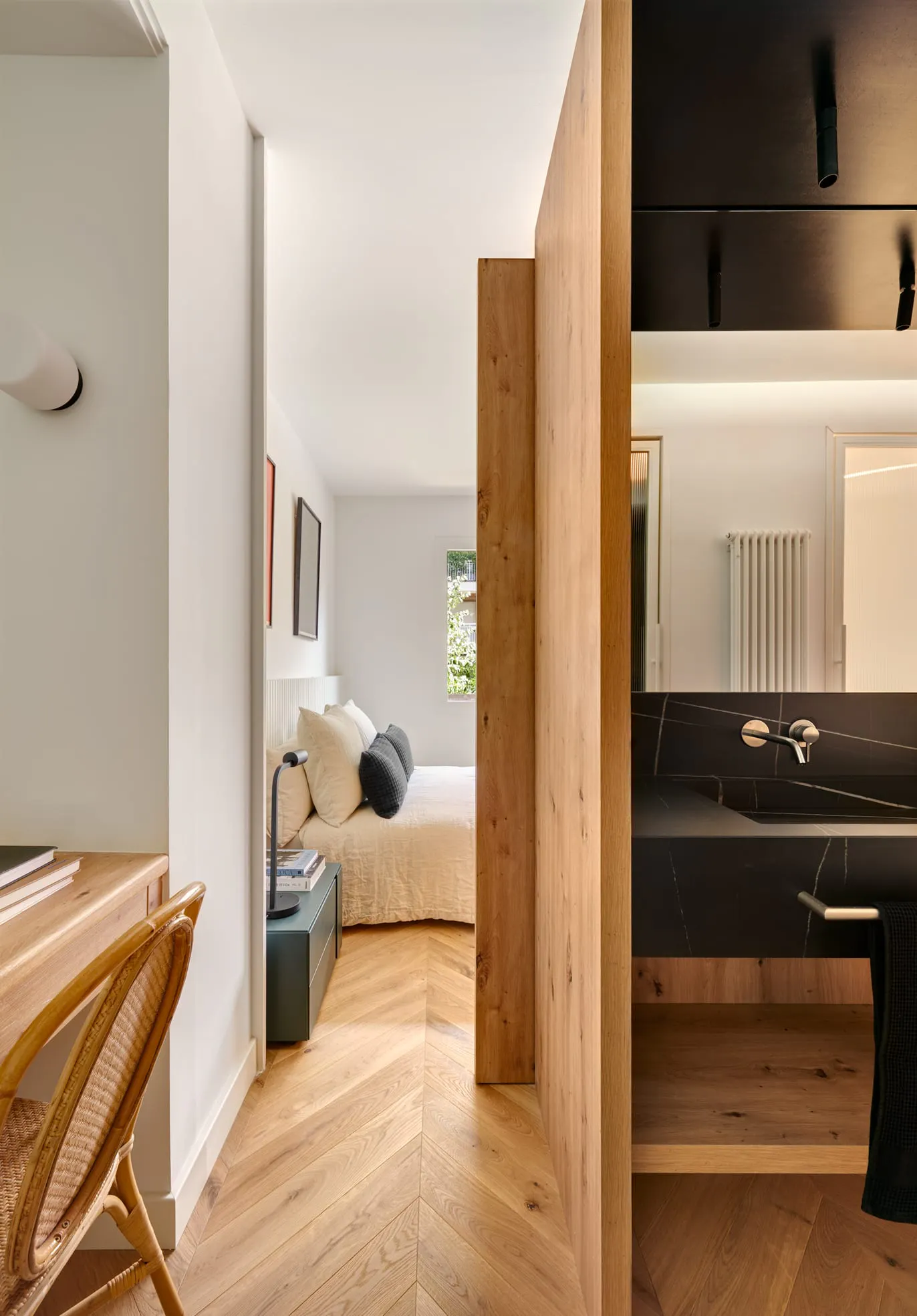 chambre avec salle de bain décoration contemporaine