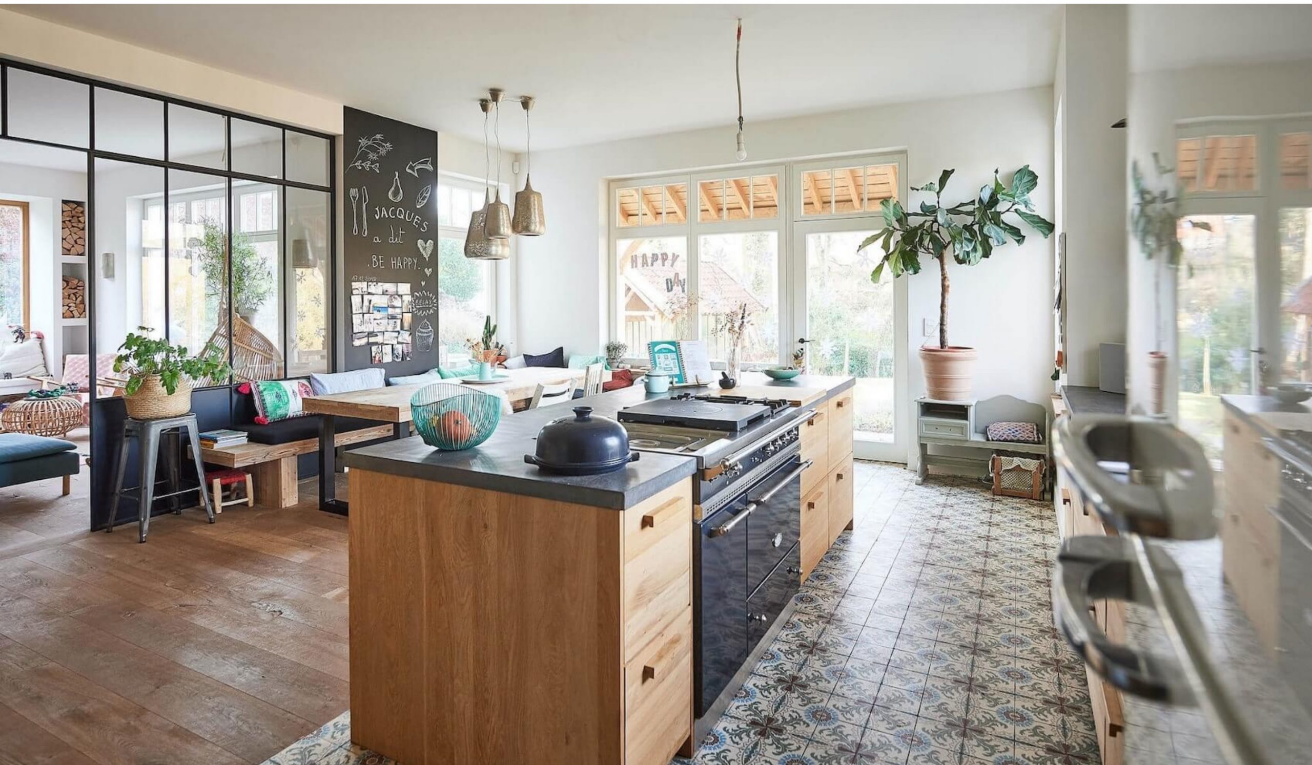 cuisine bohème avec verrière cuisine bohème avec verrière