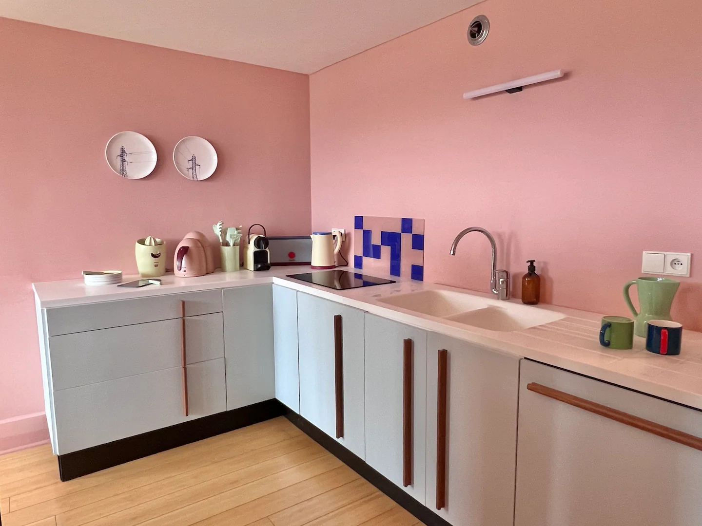 cuisine design murs roses cuisine design murs roses