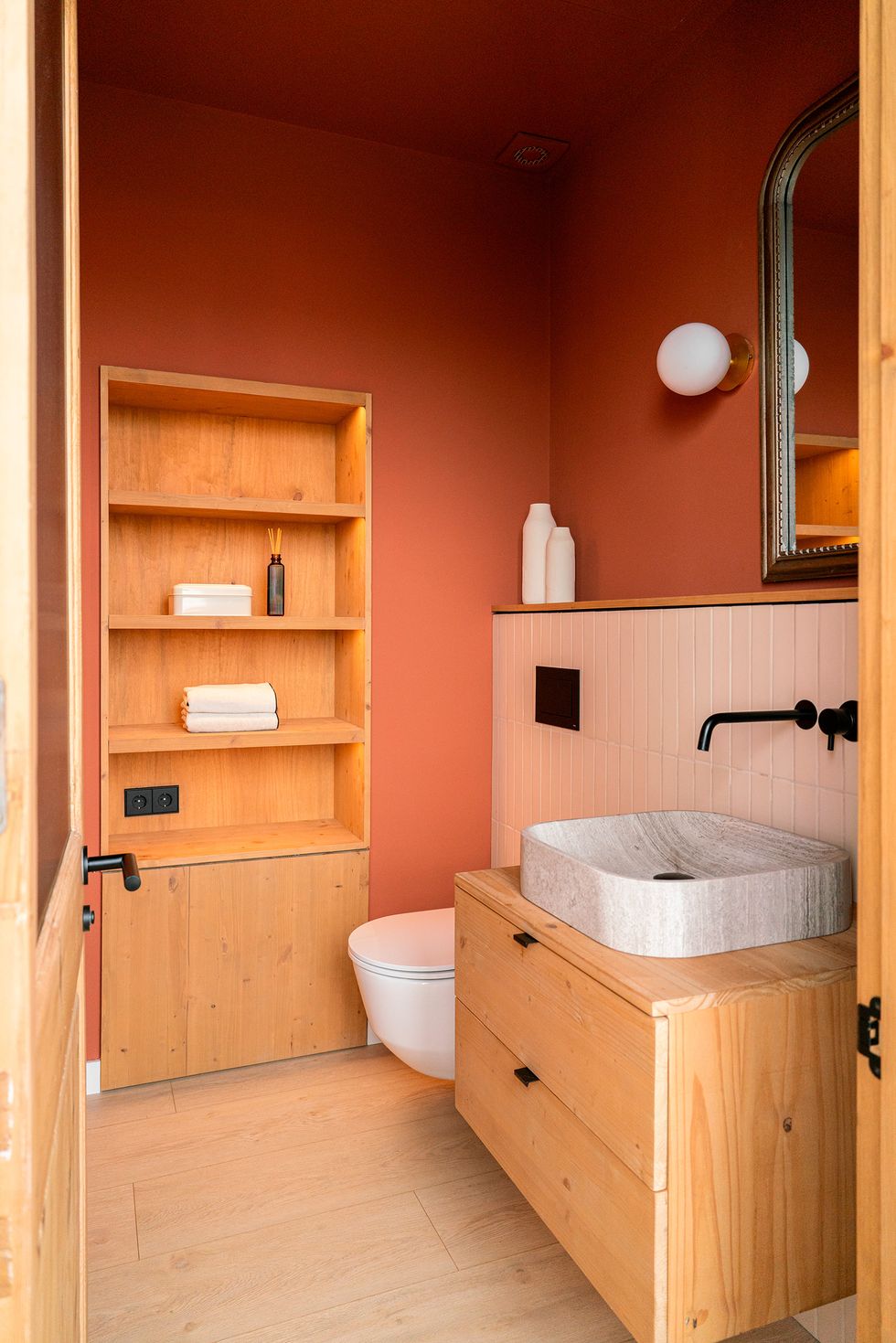 salle de bain mur terracotta salle de bain mur terracotta